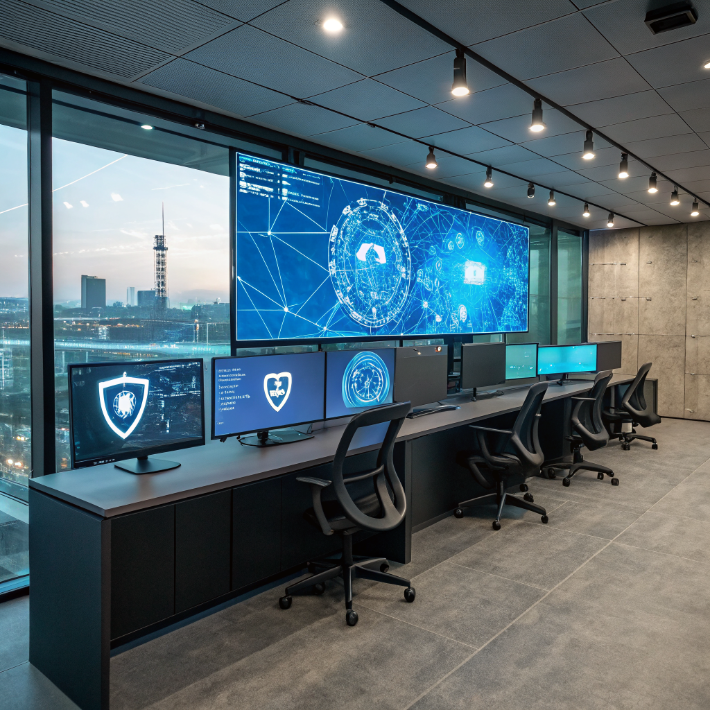 Security dashboard showing risk metrics