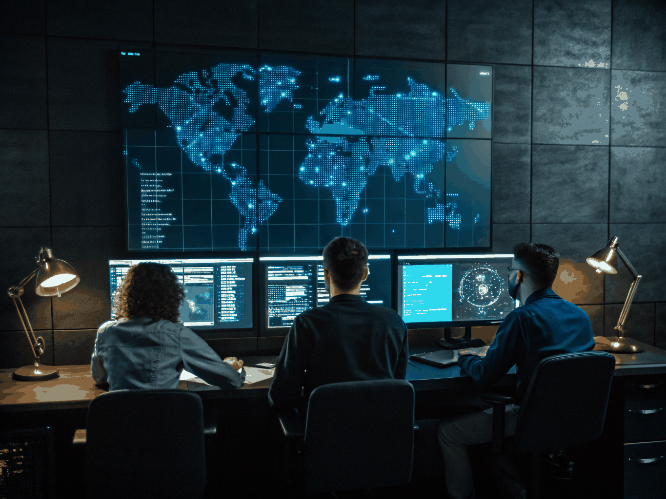 Cybersecurity analyst monitoring network traffic