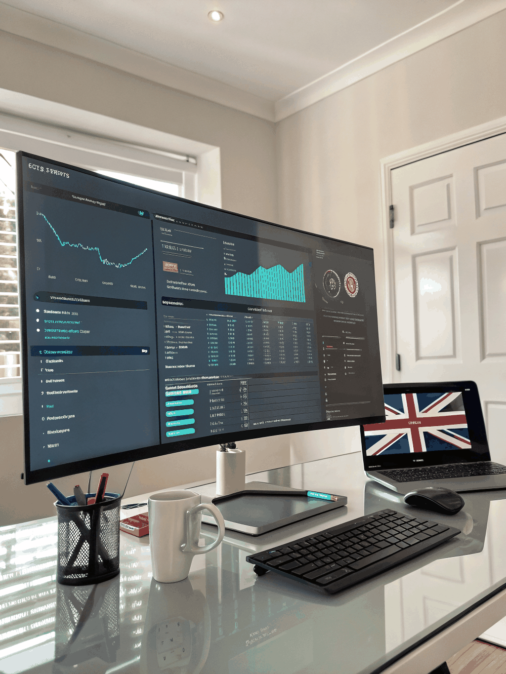 Digital security compliance dashboard showing green status indicators