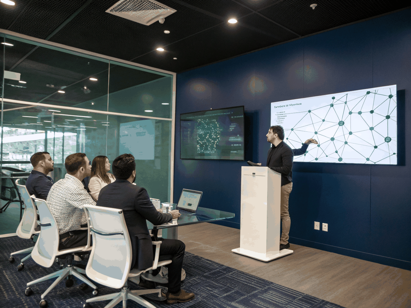 Professional conference room with modern technology